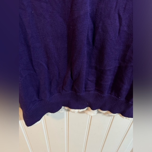 Cutter and Buck Purple V Neck Sweater - Picture 4 of 7